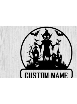 Intra απο ξύλο plywood 3mm-4mm πάχος -  με λέιζερ μεταλλικού τοίχου Halloween Δίασταση 40x50 cm INTRAFABR-101051377