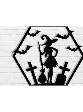 Intra απο ξύλο plywood 3mm-4mm πάχος -  με λέιζερ μεταλλικού τοίχου Halloween Δίασταση 40x50 cm INTRAFABR-79227961