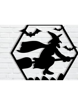 Intra απο ξύλο plywood 3mm-4mm πάχος -  με λέιζερ μεταλλικού τοίχου Halloween Δίασταση 40x50 cm INTRAFABR-79228343