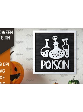 Σετ των 2 Intra απο ξύλο plywood 3mm-4mm πάχος - Σχέδιο κοπής με λέιζερ Mini για το Halloween Δίασταση 15x15 cm INTRAFABR-107495712