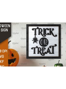 Σετ των 2 Intra απο ξύλο plywood 3mm-4mm πάχος - Σχέδιο κοπής με λέιζερ Mini για το Halloween Δίασταση 15x15 cm INTRAFABR-107495819