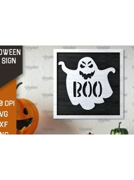 Σετ των 2 Intra απο ξύλο plywood 3mm-4mm πάχος - Σχέδιο κοπής με λέιζερ Mini για το Halloween Δίασταση 15x15 cm INTRAFABR-107495980