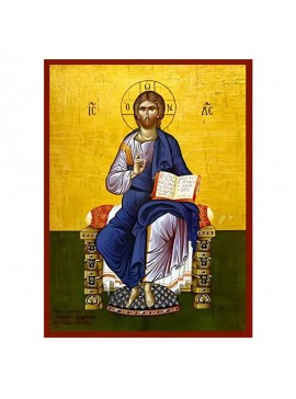 Σετ των 2 Εικόνα Ορθοδοξίας με περίγραμμα χρυσό σε ξύλο Φλαμουρίας  με  βάση Εικόνα Χριστός Ευλογών Χειροποίητη Ελληνορθόδοξη , Κρεμαστή πλάκα βυζαντινής τέχνης, χριστιανική τέχνη Διάσταση 10x7 cm (3,9 x 2,8 ίντσες) INTRAEK-670769