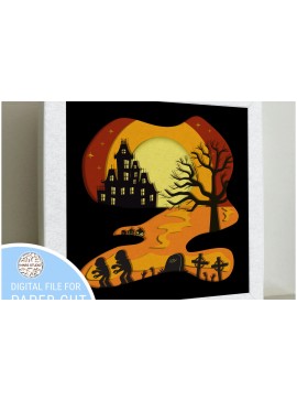 Σετ των 3 Intra απο ξύλο plywood 3mm-4mm πάχος - Χάλογουιν Πολυστρωματική Τέχνη,  κοπής χαρτιού Δίασταση 8x8 cm INTRAFABR-80956932