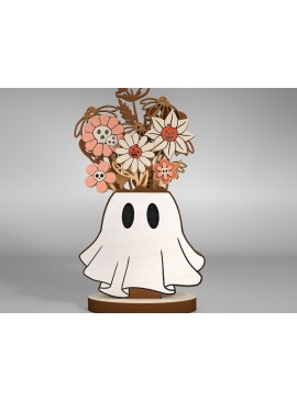 Σετ των 2 Intra απο ξύλο plywood 3mm-4mm πάχος - Επιτραπέζιο πολυστρωματικό Halloween Cut Laser  Δίασταση 15x15 cm INTRAFABR-110248479