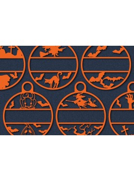 Σετ των 2 Intra απο ξύλο plywood 3mm-4mm πάχος - Δέσμη κοπής λέιζερ στολίδι με όνομα αποκριών Δίασταση 25x25 cm INTRAFABR-44195574