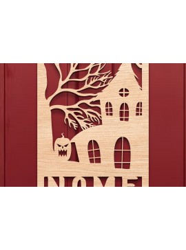 Σετ των 2 Intra απο ξύλο plywood 3mm-4mm πάχος - Halloween Name Sign Laser Cut  Δίασταση 15x15 cm INTRAFABR-106053853