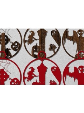 Σετ των 2 Intra απο ξύλο plywood 3mm-4mm πάχος - Αποκριάτικο στολίδι Laser Cut . Δίασταση 30x30 cm INTRAFABR-39378026