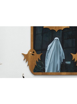 Σετ των 2 Intra απο ξύλο plywood 3mm-4mm πάχος - Αποκριάτικη κορνίζα φωτογραφιών με Laser Cut  Δίασταση 20x25 cm INTRAFABR-79205642