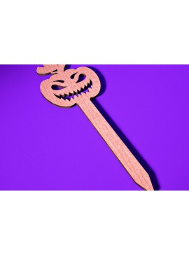 Σετ των 3 Intra απο ξύλο plywood 3mm-4mm πάχος - Halloween Plant Stakes Cut Laser  Δίασταση 15x15 cm INTRAFABR-73280389