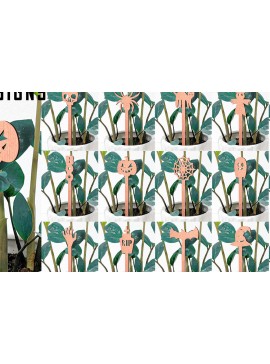 Σετ των 2 Intra απο ξύλο plywood 3mm-4mm πάχος - Halloween Plant Stakes Cut Laser  Δίασταση 15x15 cm INTRAFABR-75902312