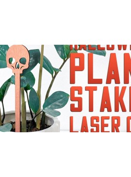 Σετ των 2 Intra απο ξύλο plywood 3mm-4mm πάχος - Halloween Plant Stakes Cut Laser  Δίασταση 15x15 cm INTRAFABR-75902387