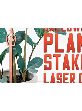 Σετ των 2 Intra απο ξύλο plywood 3mm-4mm πάχος - Halloween Plant Stakes Cut Laser  Δίασταση 15x15 cm INTRAFABR-75902806