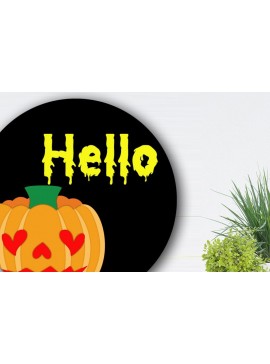 Σετ των 2 Intra απο ξύλο plywood 3mm-4mm πάχος - Κρεμαστά αρχεία για κρεμάστρα πόρτας Halloween/Pumkin Δίασταση 15x15 cm INTRAFABR-38294362