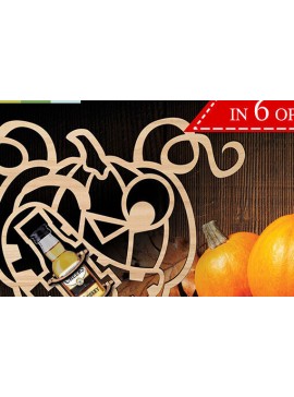 Σετ των 2 Intra απο ξύλο plywood 3mm-4mm πάχος - Θήκη για μάσημα κολοκύθας Halloween Δίασταση 15x15 cm INTRAFABR-103576794