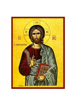 Σετ των 2 Εικόνα Ορθοδοξίας με περίγραμμα χρυσό σε ξύλο Φλαμουρίας  με  βάση Εικόνα Χριστός Ευλογών, Φωτοδότης Χειροποίητη Ελληνορθόδοξη , Κρεμαστή πλάκα βυζαντινής τέχνης, χριστιανική τέχνη Διάσταση 10x7 cm (3,9 x 2,8 ίντσες) INTRAEK-670763