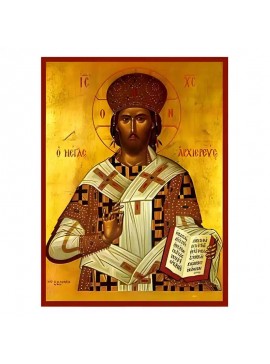 Σετ των 2 Εικόνα Ορθοδοξίας με περίγραμμα χρυσό σε ξύλο Φλαμουρίας  με  βάση Εικόνα Χριστός Μέγας Αρχιερεύς Χειροποίητη Ελληνορθόδοξη , Κρεμαστή πλάκα βυζαντινής τέχνης, χριστιανική τέχνη Διάσταση 10x7 cm (3,9 x 2,8 ίντσες) INTRAEK-670754