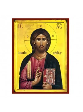 Σετ των 2 Εικόνα Ορθοδοξίας με περίγραμμα χρυσό σε ξύλο Φλαμουρίας  με  βάση Εικόνα Χριστός Παντοκράτωρ Χειροποίητη Ελληνορθόδοξη , Κρεμαστή πλάκα βυζαντινής τέχνης, χριστιανική τέχνη Διάσταση 10x7 cm (3,9 x 2,8 ίντσες) INTRAEK-670733