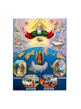 Σετ των 2 Εικόνα Ορθοδοξίας με περίγραμμα χρυσό σε ξύλο Φλαμουρίας  με  βάση Εικόνα Χριστός Παντοκράτωρ Χειροποίητη Ελληνορθόδοξη , Κρεμαστή πλάκα βυζαντινής τέχνης, χριστιανική τέχνη Διάσταση 10x7 cm (3,9 x 2,8 ίντσες) INTRAEK-670731