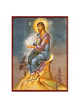 Σετ των 2 Εικόνα Ορθοδοξίας με περίγραμμα χρυσό σε ξύλο Φλαμουρίας  με  βάση Εικόνα Χριστός, ο Διδάσκαλος Χειροποίητη Ελληνορθόδοξη , Κρεμαστή πλάκα βυζαντινής τέχνης, χριστιανική τέχνη Διάσταση 10x7 cm (3,9 x 2,8 ίντσες) INTRAEK-670727