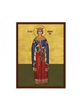 Σετ των 2 Εικόνα Ορθοδοξίας με περίγραμμα χρυσό σε ξύλο Φλαμουρίας  με  βάση Εικόνα Αγία Αικατερίνη Χειροποίητη Ελληνορθόδοξη , Κρεμαστή πλάκα βυζαντινής τέχνης, χριστιανική τέχνη Διάσταση 10x7 cm (3,9 x 2,8 ίντσες) INTRAEK-670701