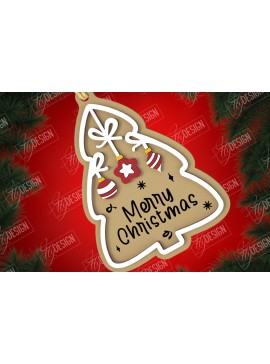 Σετ των 2 Intra απο ξύλο plywood  Χρώμα wenge 3mm-4mm πάχος - Χριστουγεννιάτικη ετικέτα | Ετικέτες δώρων | Δώρο Χριστουγέννων Δίασταση 15x15 cm INTRAFABR-69622198