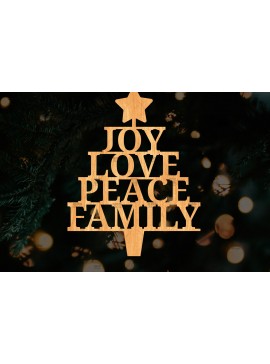 Σετ των 2 Intra απο ξύλο plywood  Χρώμα wenge 3mm-4mm πάχος - Χριστουγεννιάτικο Δέντρο 3D Δίασταση 20x20 cm INTRAFABR-78867637