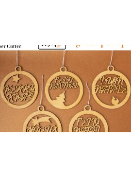 Intra απο ξύλο plywood  Χρώμα wenge 3mm-4mm πάχος - Χριστουγεννιάτικο Δέντρο Μπάλες3 για Δίασταση 30x20 cm INTRAFABR-101525108