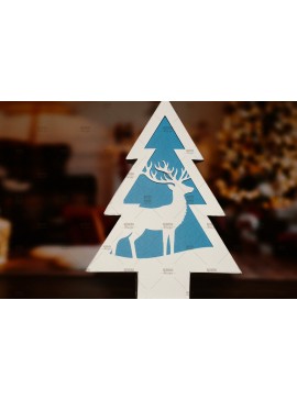 Σετ των 2 Intra απο ξύλο plywood  Χρώμα wenge 3mm-4mm πάχος - Χριστουγεννιάτικο Δέντρο Κουτί Δίασταση 20x20 cm INTRAFABR-80747079