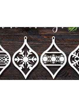 Σετ των 2 Intra απο ξύλο plywood  Χρώμα wenge 3mm-4mm πάχος - Διακόσμηση Χριστουγεννιάτικου Δέντρου Δίασταση 15x15 cm INTRAFABR-74437629