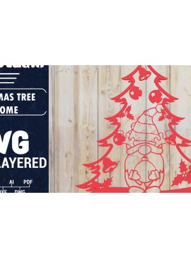 Intra απο ξύλο plywood  Χρώμα wenge 3mm-4mm πάχος - Χριστουγεννιάτικου Δέντρου Gnome PaperCut Δίασταση 1500x1500 cm INTRAFABR-77770935