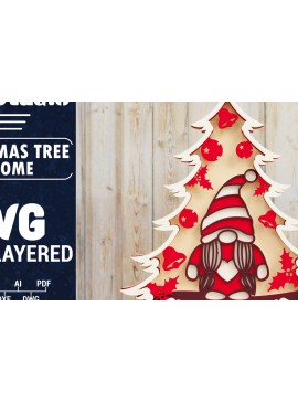 Intra απο ξύλο plywood  Χρώμα wenge 3mm-4mm πάχος - Χριστουγεννιάτικου Δέντρου Gnome PaperCut Δίασταση 1500x1500 cm INTRAFABR-78172141