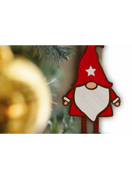 Σετ των 2 Intra απο ξύλο plywood  Χρώμα wenge 3mm-4mm πάχος - Χριστουγεννιάτικο Δέντρο Gnome Παιχνίδι Διακόσμηση Δίασταση 4x4 cm INTRAFABR-77911626