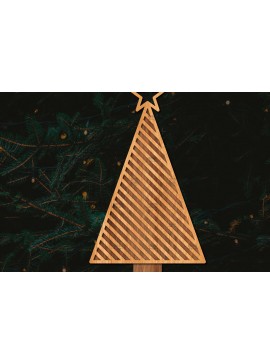 Σετ των 2 Intra απο ξύλο plywood  Χρώμα wenge 3mm-4mm πάχος - Στάση κοπής χριστουγεννιάτικου δέντρου με λέιζερ Δίασταση 20x20 cm INTRAFABR-73288202