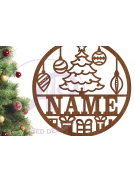 Intra απο ξύλο plywood  Χρώμα wenge 3mm-4mm πάχος - Πινακίδα ονόματος Χριστουγεννιάτικου Δέντρου Δίασταση 30x20 cm INTRAFABR-107174705