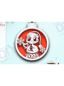 Intra απο ξύλο plywood  Χρώμα wenge 3mm-4mm πάχος - Στολίδι Χριστουγεννιάτικου Δέντρου με Φίδι Δίασταση 20x25 cm INTRAFABR-37645226