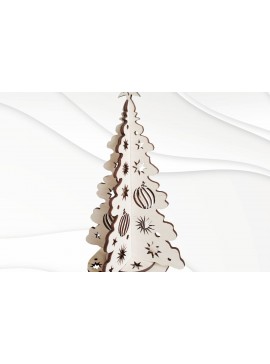 Intra απο ξύλο plywood  Χρώμα wenge 3mm-4mm πάχος - Μοτίβο χριστουγεννιάτικου δέντρου, έτοιμο λέιζερ Δίασταση 169x107 cm INTRAFABR-81099664