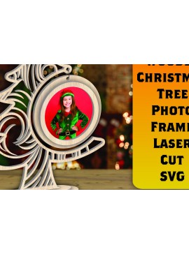 Intra απο ξύλο plywood  Χρώμα wenge 3mm-4mm πάχος - Χριστουγεννιάτικο δέντρο Κορνίζα φωτογραφιών με Δίασταση 20x25 cm INTRAFABR-106148607