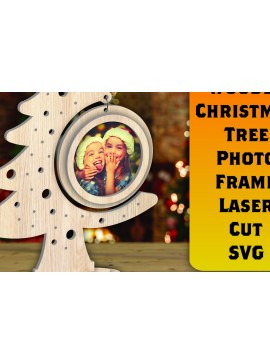 Intra απο ξύλο plywood  Χρώμα wenge 3mm-4mm πάχος - Χριστουγεννιάτικο δέντρο Κορνίζα φωτογραφιών με Δίασταση 20x25 cm INTRAFABR-74440166