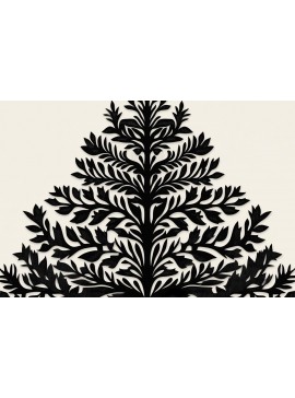 Σετ των 2 Intra απο ξύλο plywood  Χρώμα wenge 3mm-4mm πάχος - κομμένο Silhouette Χριστουγεννιάτικου Δέντρου Δίασταση 6x6 cm INTRAFABR-105850434