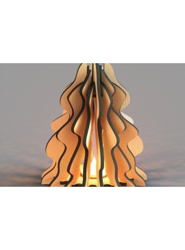 Σετ των 2 Intra απο ξύλο plywood  Χρώμα wenge 3mm-4mm πάχος - Θήκη ρεσώ Χριστουγέννων Laser Δίασταση 20x20 cm INTRAFABR-104389697