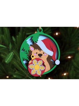 Σετ των 2 Intra απο ξύλο plywood  Χρώμα wenge 3mm-4mm πάχος - Παιχνίδι Χριστουγεννιάτικου Δέντρου | Διακοσμήσεις διακοπών Δίασταση 15x15 cm INTRAFABR-101129587