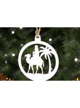 Σετ των 2 Intra απο ξύλο plywood  Χρώμα wenge 3mm-4mm πάχος - Παιχνίδι Χριστουγεννιάτικου Δέντρου | Σκηνή της Γέννησης |CNC Δίασταση 6x6 cm INTRAFABR-102171524