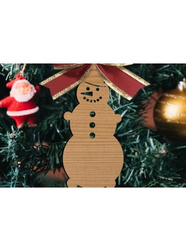 Σετ των 2 Intra απο ξύλο plywood  Χρώμα wenge 3mm-4mm πάχος - Παιχνίδια Χριστουγεννιάτικου Δέντρου Δίασταση 15x15 cm INTRAFABR-79427631
