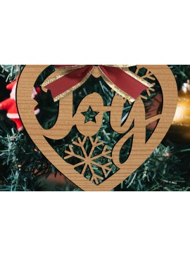 Σετ των 2 Intra απο ξύλο plywood  Χρώμα wenge 3mm-4mm πάχος - Παιχνίδια Χριστουγεννιάτικου Δέντρου Δίασταση 15x15 cm INTRAFABR-79893765