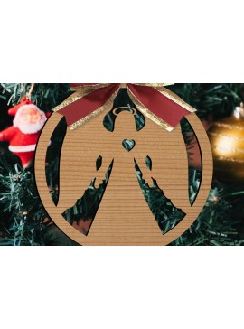 Σετ των 2 Intra απο ξύλο plywood  Χρώμα wenge 3mm-4mm πάχος - Παιχνίδια Χριστουγεννιάτικου Δέντρου Δίασταση 15x15 cm INTRAFABR-80042426