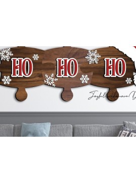 Intra απο ξύλο plywood  Χρώμα wenge 3mm-4mm πάχος - Χριστουγεννιάτικο παζλ τοίχου Δίασταση 22x52 cm INTRAFABR-41092482