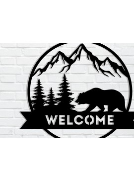 Intra απο ξύλο plywood  Χρώμα wenge 3mm-4mm πάχος - Christmas Welcome Sing Metal Wall Art Δίασταση 40x50 cm INTRAFABR-121134884