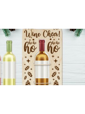 Σετ των 2 Intra απο ξύλο plywood  Χρώμα wenge 3mm-4mm πάχος - Θήκη χριστουγεννιάτικου μπουκαλιού κρασιού | Χριστούγεννα Δίασταση 4x14 cm INTRAFABR-102486995