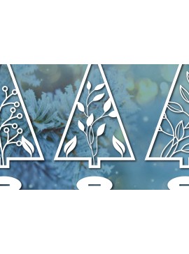 Intra απο ξύλο plywood  Χρώμα wenge 3mm-4mm πάχος - Χριστουγεννιάτικο Χειμερινό Bundle Δίασταση 25x25 cm INTRAFABR-90450079